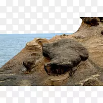 海滩岩石海岸-三岩石海滩
