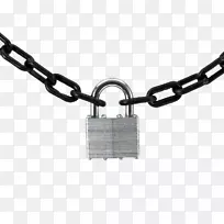 链锁钥匙-金属链和锁图像