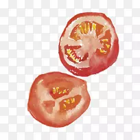 水彩画艺术插图.水彩番茄