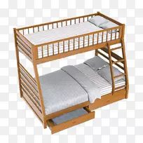 床架双层床宿舍自动办公桌3DS max-一张大型小型宿舍床