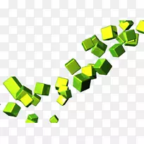 立方体抽象计算机文件-绿色抽象立方体