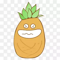 菠萝画水果-卡通手绘菠萝Png
