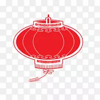 灯笼下载剪纸-农历新年红灯笼