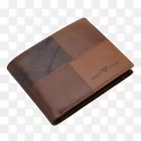 钱包手提包棕色皮革-男人的棕色皮夹