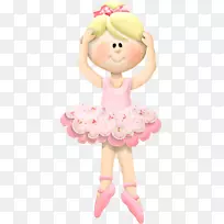 芭蕾-可爱的粉红色蝴蝶结娃娃