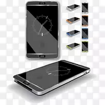 htc evo 3D智能手机wi-fi-黑色智能手机时间界面图片