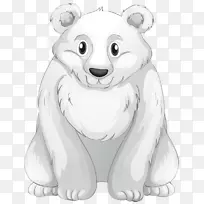 北极熊绘画剪辑艺术-北极熊