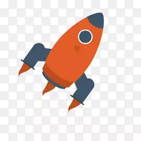 Android橡皮擦火箭-卡通红色火箭
