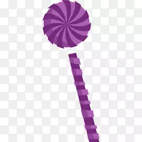 棒棒糖紫色手绘棒棒糖