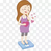 怀孕画中的女婴-爱怀孕的女人