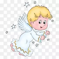 天使卡通插图-卡通小天使