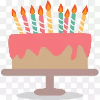 生日蛋糕贺卡夹艺术-平放蜡烛生日蛋糕
