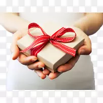 圣诞礼物，情人节，圣诞老人，假日人，拿着礼品盒