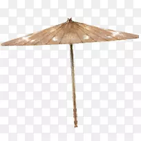 棕色油纸雨伞图标-雨伞