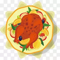 北京烤鸭xe0Lorange剪贴画-美味烤鸭