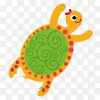 乌龟插图-卡通动物小乌龟
