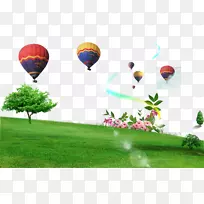 户外康乐景观下载-草地气球