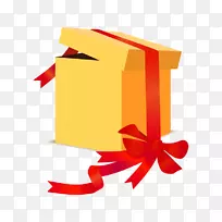 礼品盒-黄色红色礼品盒