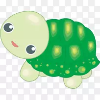 海龟青蛙剪贴画-卡通海龟