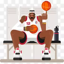 篮球运动员卡通运动员.装饰篮球运动员