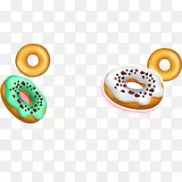 锯齿形圆曲奇夹艺术绿色简单圆饼干装饰图案