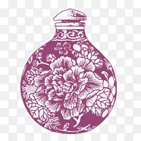 招贴画特色剪贴画-民族传统古典花瓶画装饰纹样创作