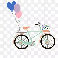 自行车气球-卡通自行车