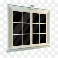 窗口格子白色图标-大型白色欧式格子窗