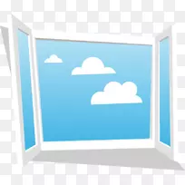 microsoft windows剪贴画插图打开窗口