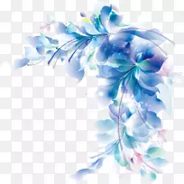 花卉设计野生虹膜山脊花蓝-婚礼，角花