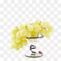 葡萄藤54卡食物-一个黄色的葡萄