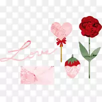玫瑰情人节爱情水彩画玫瑰