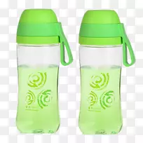 水瓶透明半透明杯塑料绿色透明运动杯
