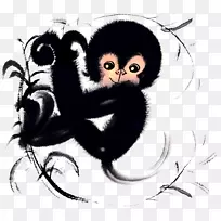 猴子新年生肖快乐猴子