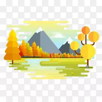 景观平面设计插图-秋季