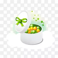 绿色水果-创意礼品糖果材料