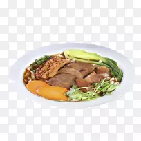 牛肉面汤，拉面，丹丹面，亚洲菜-三宝面风味