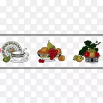 茶叶、水果、葡萄杯-厨房用具和水果