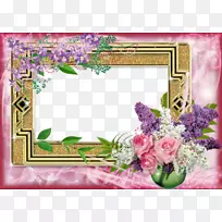数码相框-复古粉色花框