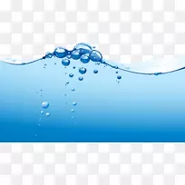 水滴气泡剪辑艺术.蓝色水印气泡