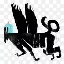 亚述拉马苏生物美化文明-黑色抽象动物城堡