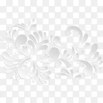 白色花瓣图案-渐进式装饰，喷雾，海洋纹理
