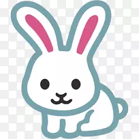 三星银河S7表情兔子贴纸电脑手绘兔子，可爱，动作可爱，线条，卡通兔子。