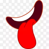 动画卡通舌头剪贴画红可爱脸