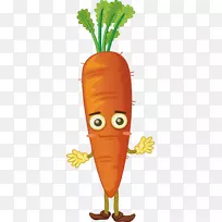 胡萝卜蔬菜砧木插图.卡通胡萝卜