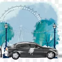 英国汽车车轮-摩天轮汽车插图