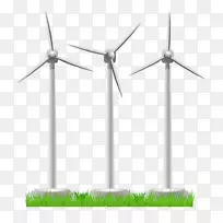 风车能源、风力涡轮机-能源与环境保护