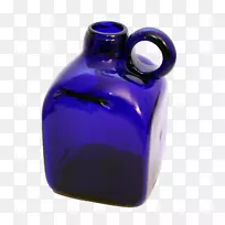 淡玻璃花瓶蓝色玻璃花瓶