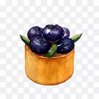 果汁蓝莓派玉米饼手绘蓝莓蛋糕
