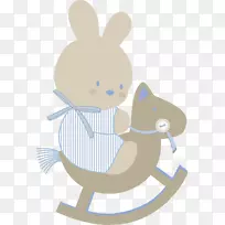 兔子复活节兔子插图-可爱小兔子